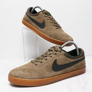 Nike SB Eric Koston Mens 10 Brown Suede Skate Board Shoes Sneakers 725055-202